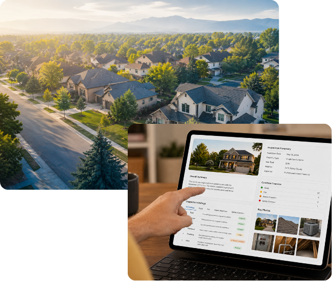 Inspection report and neighborhood view for choosing the right property inspection