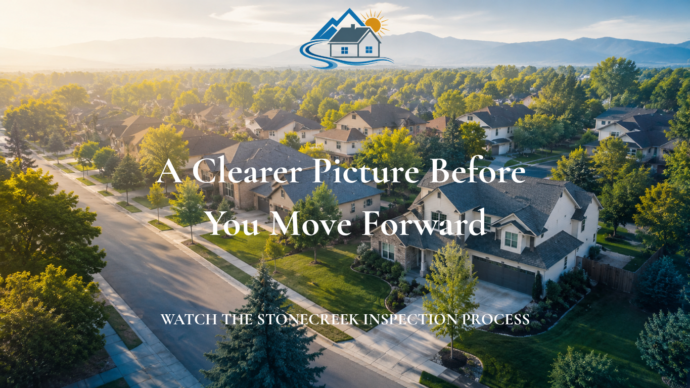 Video preview showing a Missouri neighborhood with Stonecreek Inspections branding.