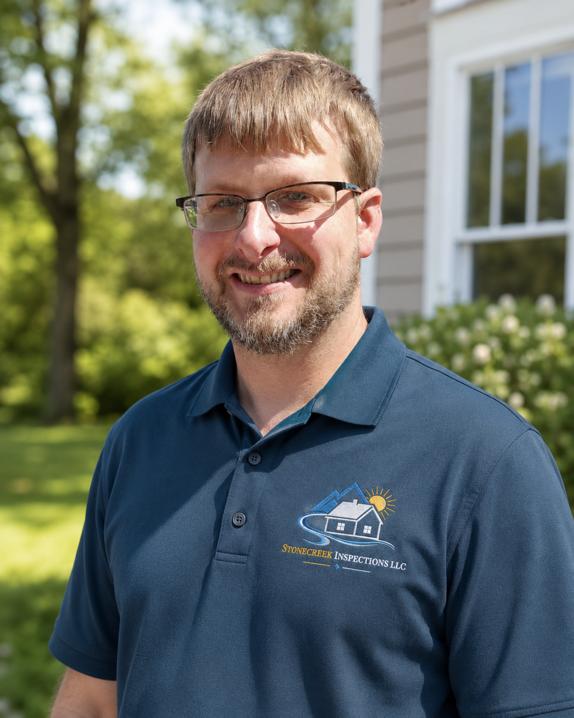 Certified home inspector Jack Richie is standing outside a home in Missouri.