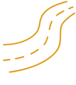 Curved road icon